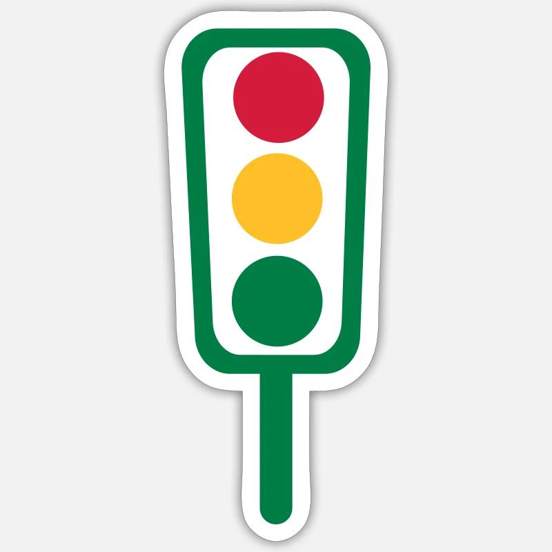 Ampel - Sticker Größe S (10 x 10 cm) - Mattweiß
