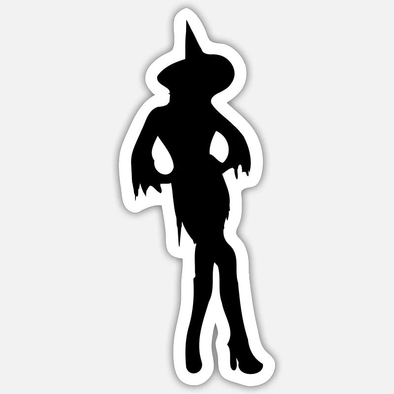 Sexy Witch - Sticker size S (10 x 10 cm) - white matte