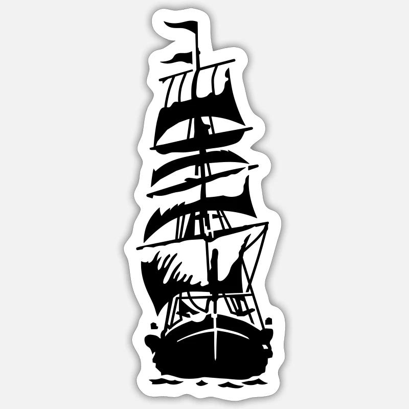 Schiff Sticker Größe S (10 x 10 cm)