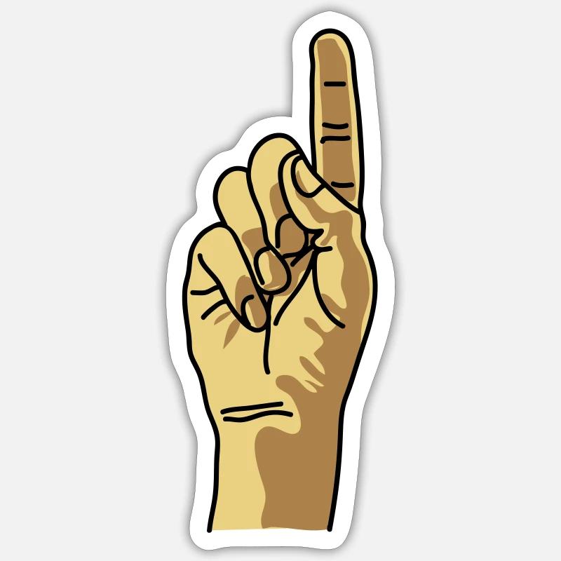 zeigefinger - Sticker size S (10 x 10 cm) - white matte