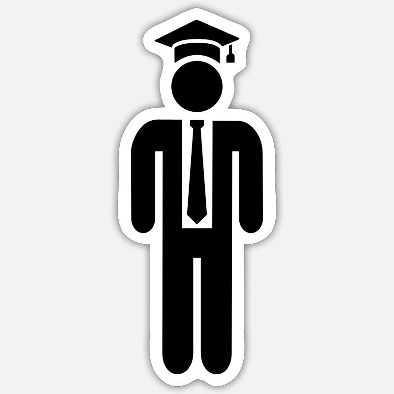Professor - Sticker size S (10 x 10 cm) - white matte
