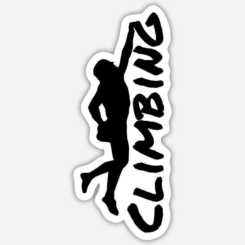 Klettern, Climbing Sticker Größe S (10 x 10 cm)