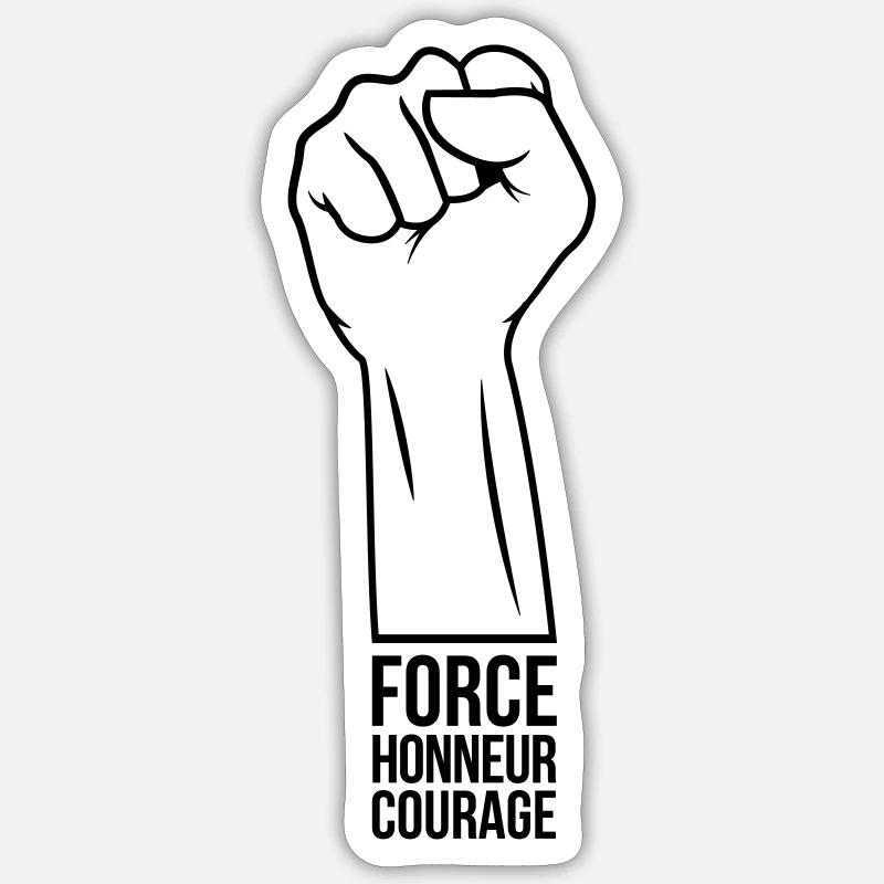 Force Honneur Courage Sticker taille S (10 x 10 cm)