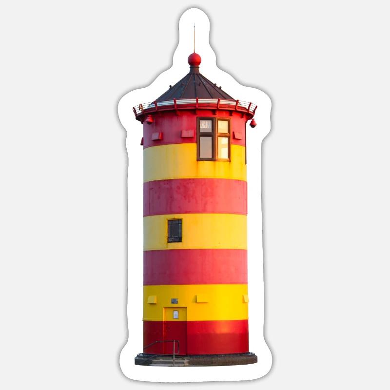 Pilsumer Leuchtturm Sticker Größe S (10 x 10 cm)