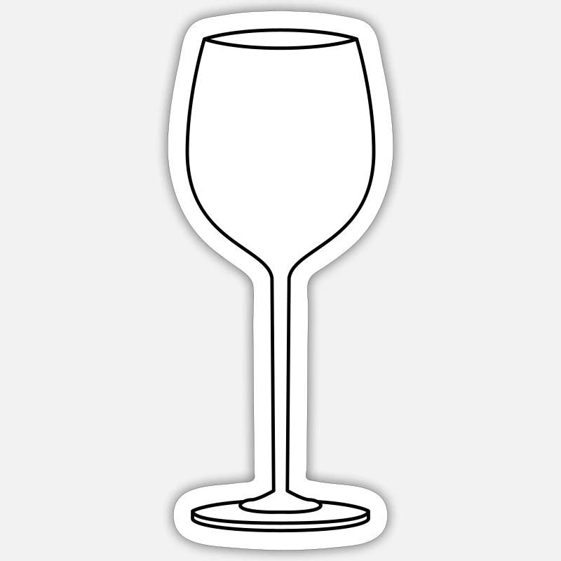 Concevoir du vin vide - Sticker taille S (10 x 10 cm) - blanc mat