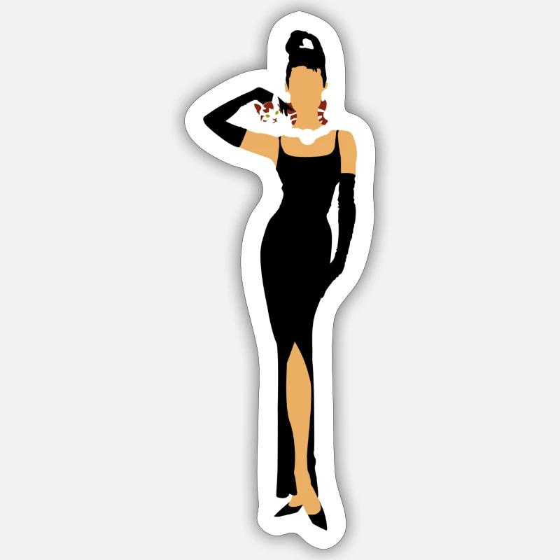 Diamond breakfast with cat - Sticker size S (10 x 10 cm) - white matte