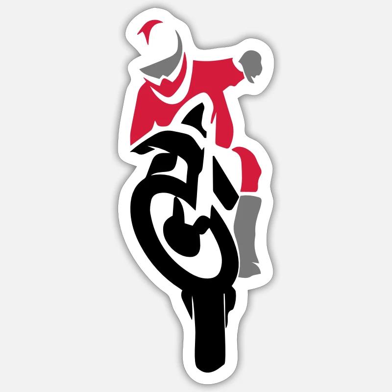 Wheeling - Sticker size S (10 x 10 cm) - white matte