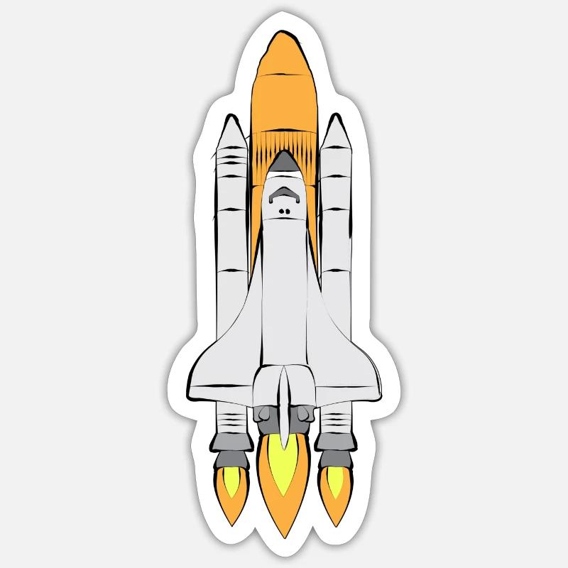 Space Shuttle Sticker size S (10 x 10 cm)