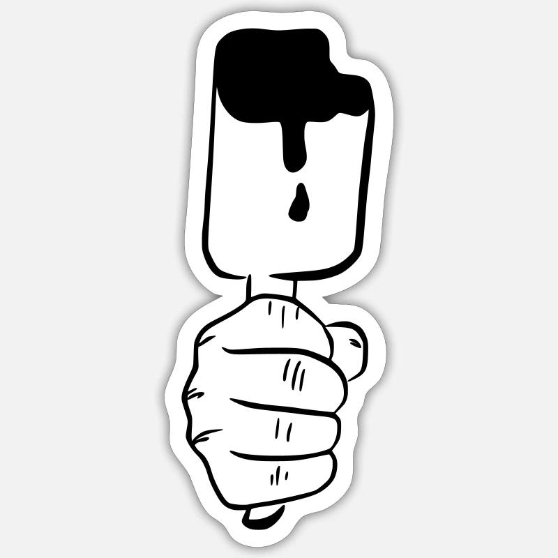 Lust auf Eis. - Sticker Größe S (10 x 10 cm) - Mattweiß