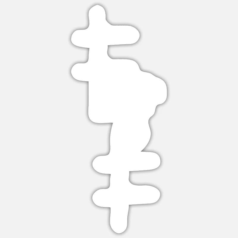 Downhill - Sticker taille S (10 x 10 cm) - blanc mat