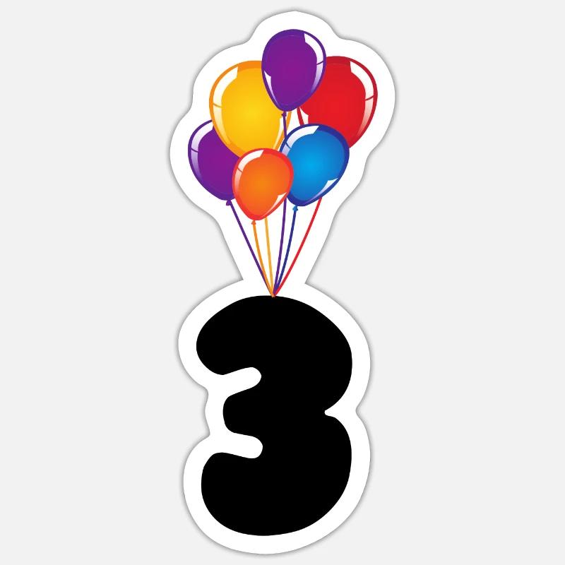 3rd anniversary - Sticker size S (10 x 10 cm) - white matte