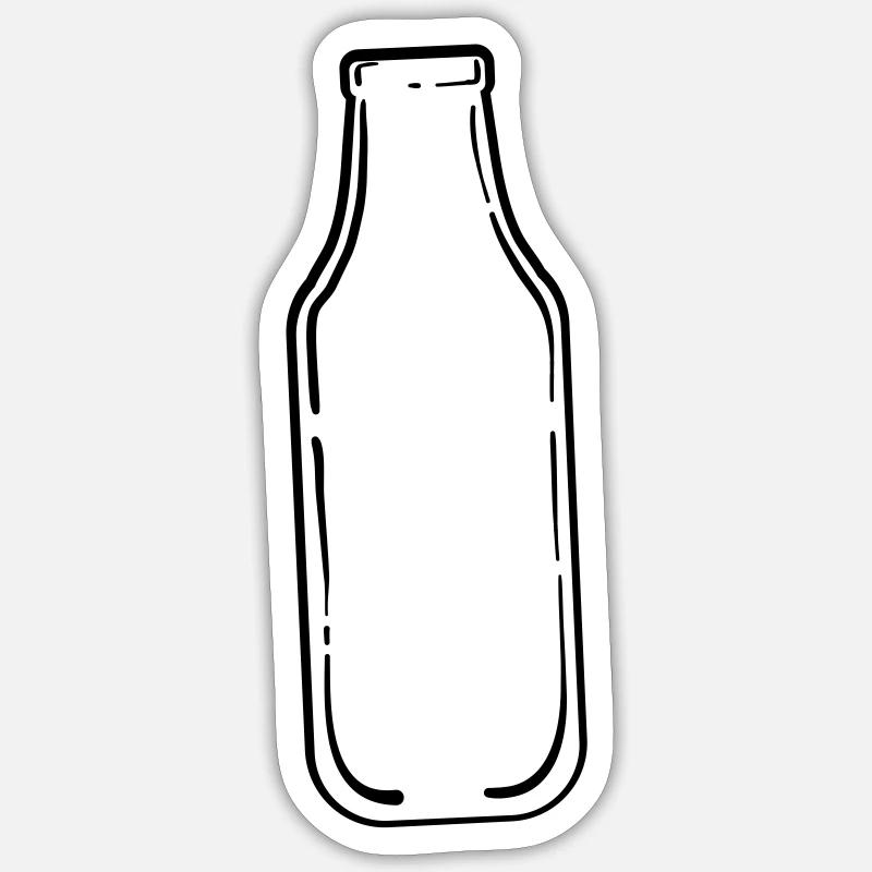 bière bière 1c - Sticker taille S (10 x 10 cm) - blanc mat