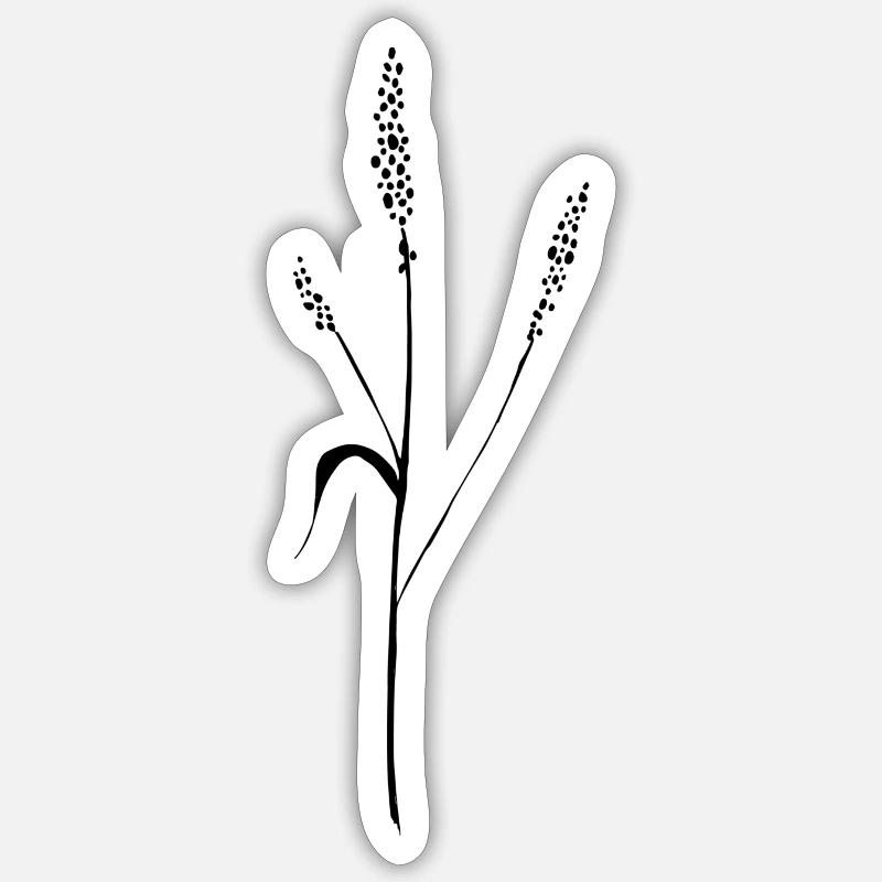fleur - Sticker taille S (10 x 10 cm) - blanc mat