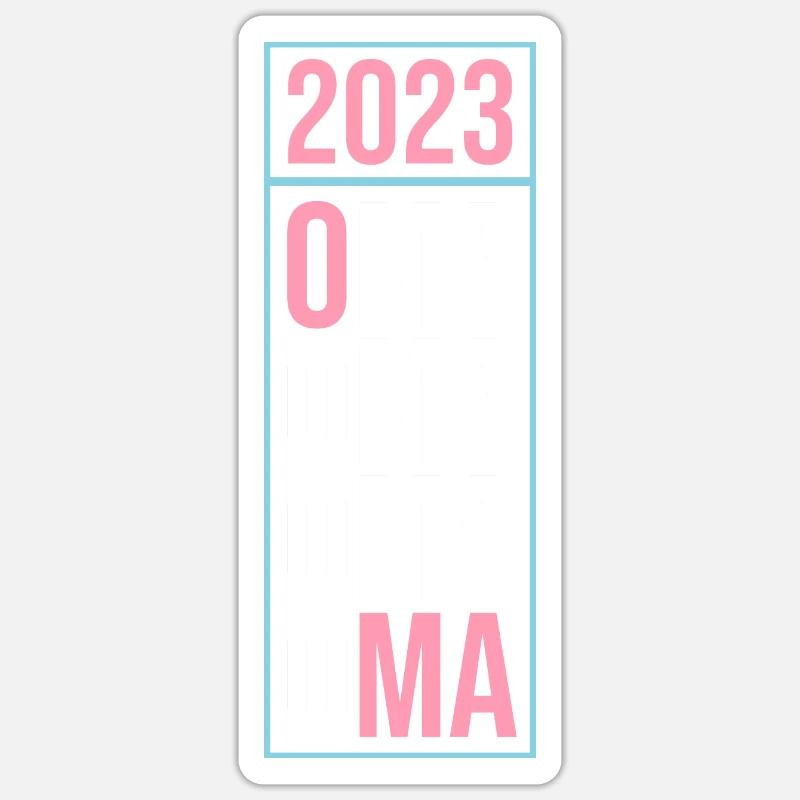 Großmutter 2023 Schwanger Werdende Oma - Sticker Größe S (10 x 10 cm) - Mattweiß