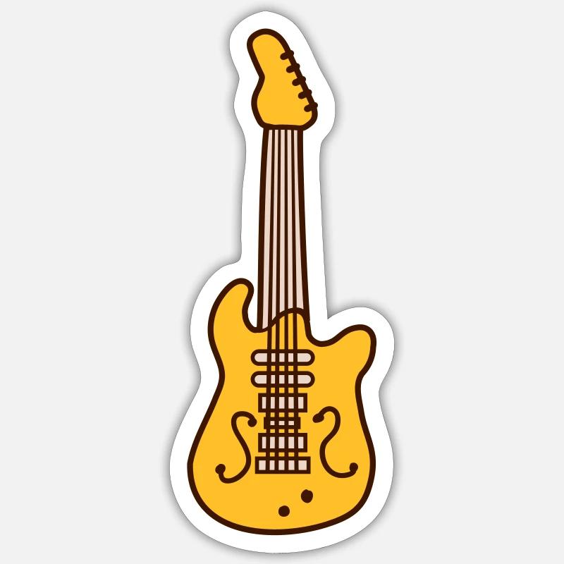Cool E Guitar Comic Sticker size S (10 x 10 cm)