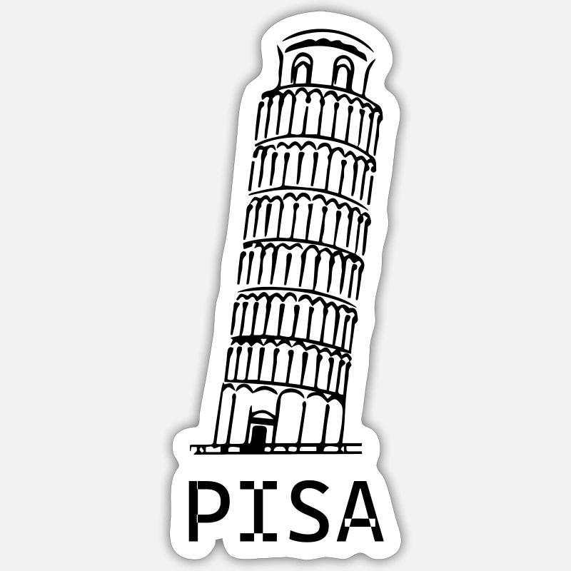 Pise - Sticker taille S (10 x 10 cm) - blanc mat