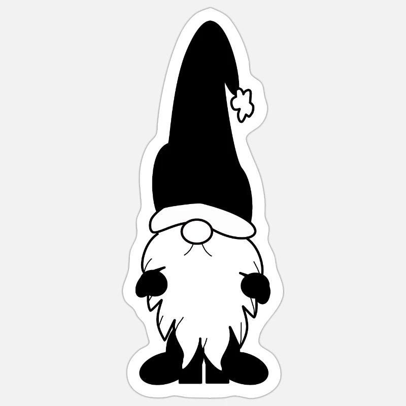 Elfes de Noël - Sticker taille S (10 x 10 cm) - blanc mat