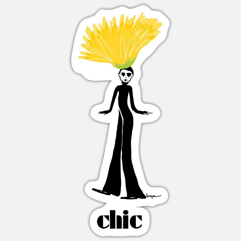 Chic - Sticker size S (10 x 10 cm) - white matte