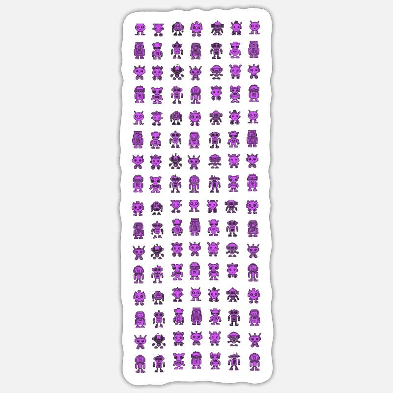 Robot Pattern Robot Pattern Sticker size S (10 x 10 cm)