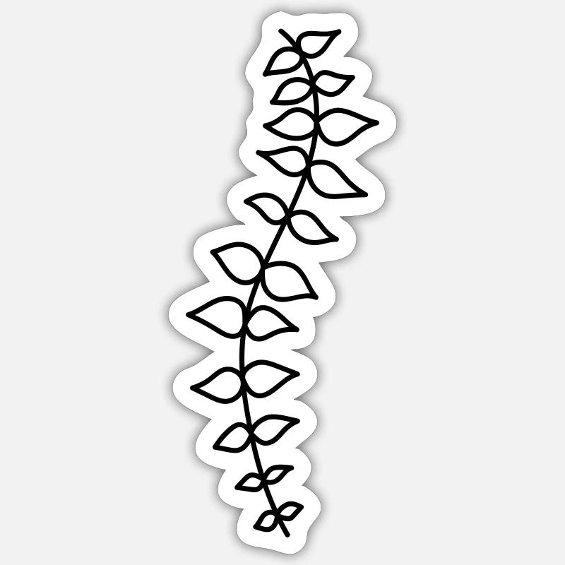 Eveu Fleur Vigne - Sticker taille S (10 x 10 cm) - blanc mat
