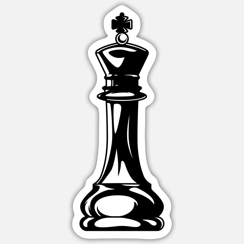 Roi des échecs Sticker taille S (10 x 10 cm)