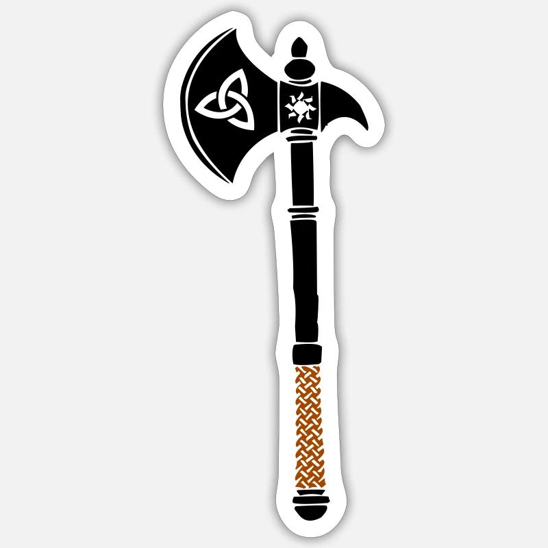 axt - Sticker Größe S (10 x 10 cm) - Mattweiß