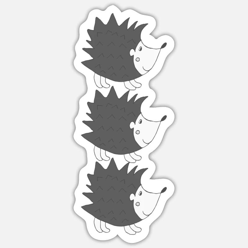 Igelim Three-Pack - Sticker size S (10 x 10 cm) - white matte