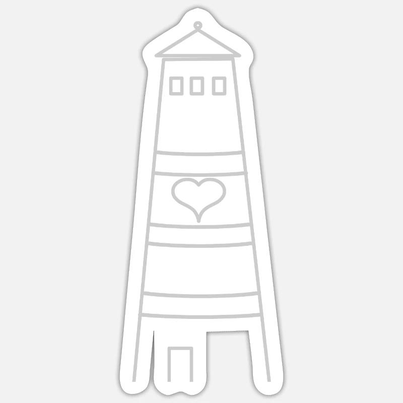 Phare - Sticker taille S (10 x 10 cm) - blanc mat