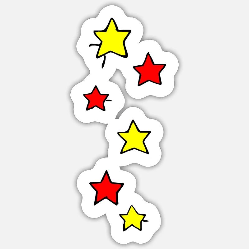 Étoiles - Sticker taille S (10 x 10 cm) - blanc mat