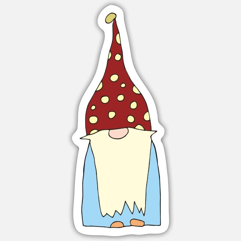 Gnome Dwarf Sticker size S (10 x 10 cm)