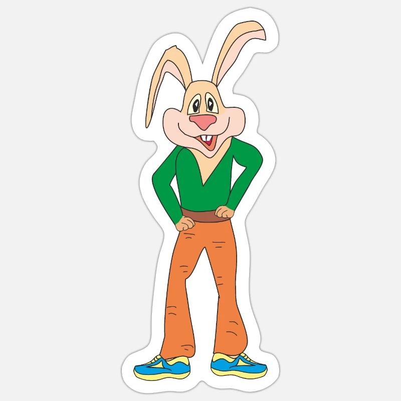 Rabbit - Sticker size S (10 x 10 cm) - white matte