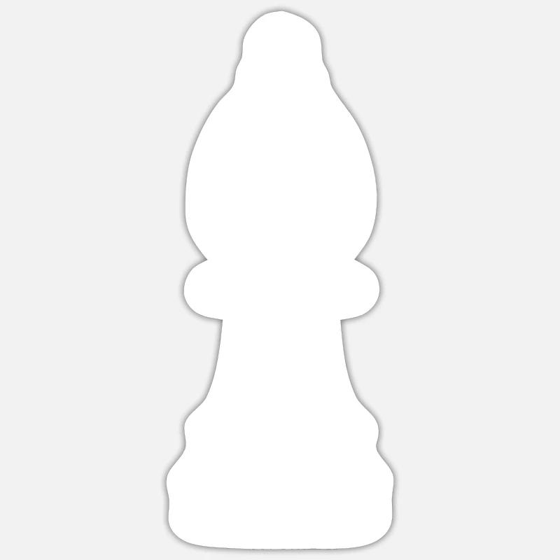 Jeu d’échecs Chess Figure Bishop - Sticker taille S (10 x 10 cm) - blanc mat