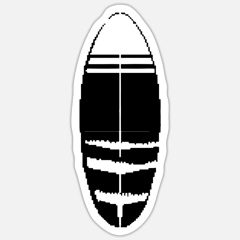 Surfboard Pixel Sticker size S (10 x 10 cm)
