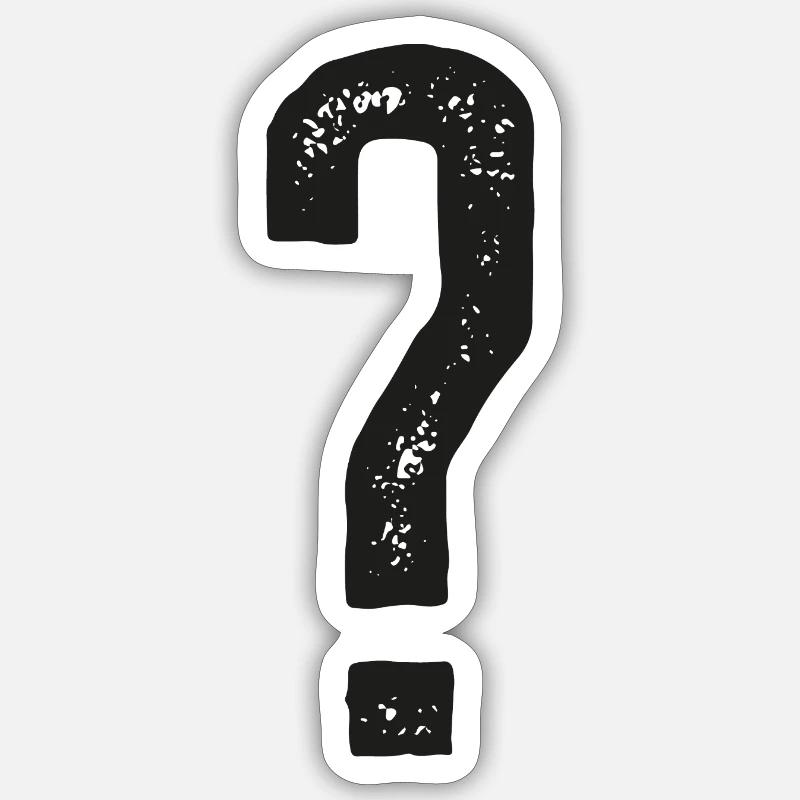 question - Sticker size S (10 x 10 cm) - white matte