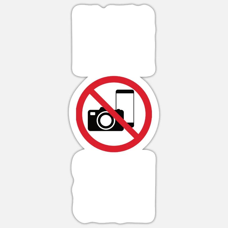 keine Bilder bitte krank melden - Sticker Größe S (10 x 10 cm) - Mattweiß