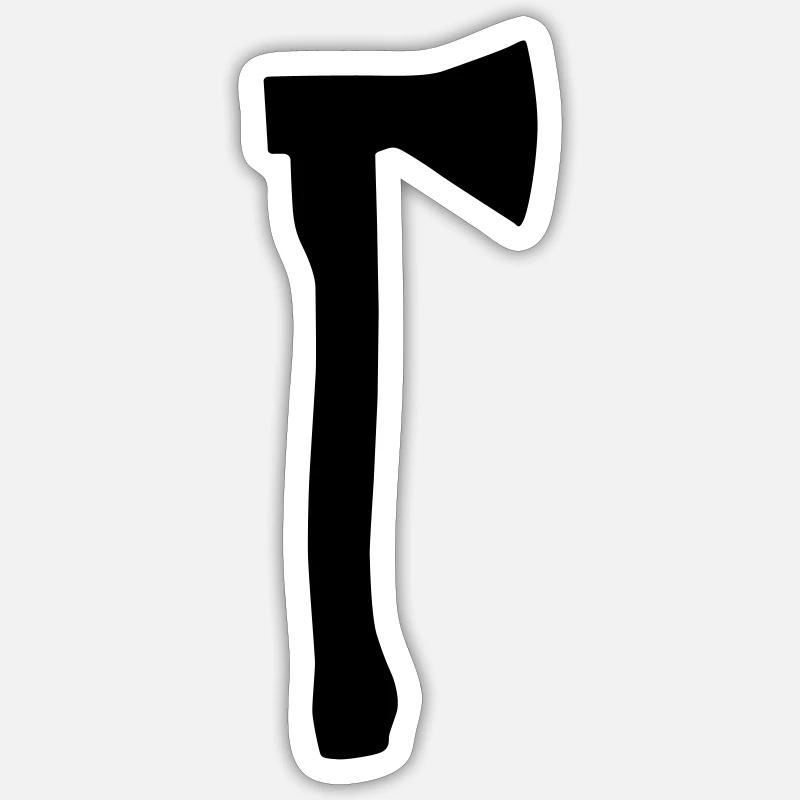 Axe Silhouette Sticker size S (10 x 10 cm)