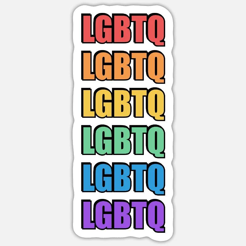 Lebendiges Regenbogen-LGBTQ-Pride-Design - Sticker Größe S (10 x 10 cm) - Mattweiß