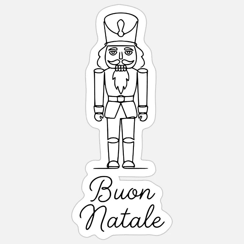 Buon Natale Nutcracker Christmas Sticker size S (10 x 10 cm)
