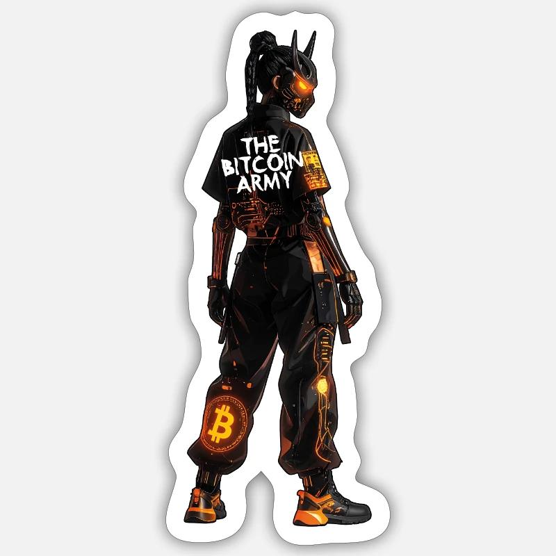 Bitcoin Bazooka - L’Armée Bitcoin - Samurai 02 Sticker taille S (10 x 10 cm)