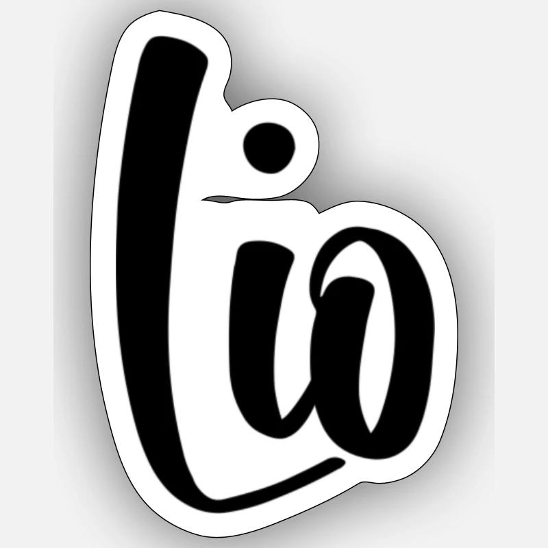 Nom - Lio - Sticker taille S (10 x 10 cm) - blanc mat