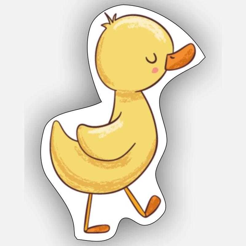 Entchen mit roten Bäkchen Sticker Größe S (10 x 10 cm)