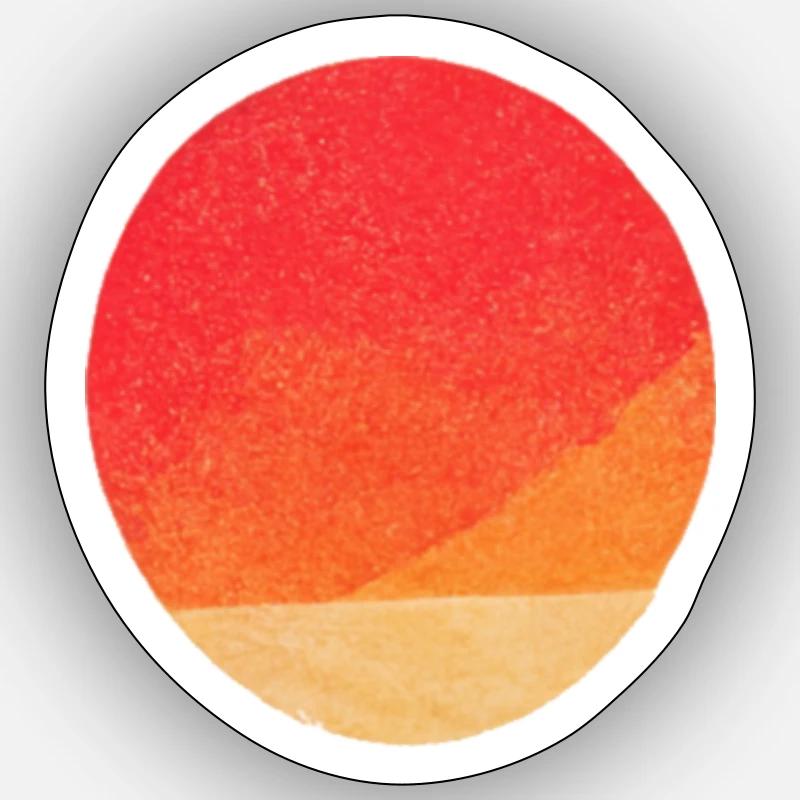 Sonne - Sticker Größe S (10 x 10 cm) - Mattweiß