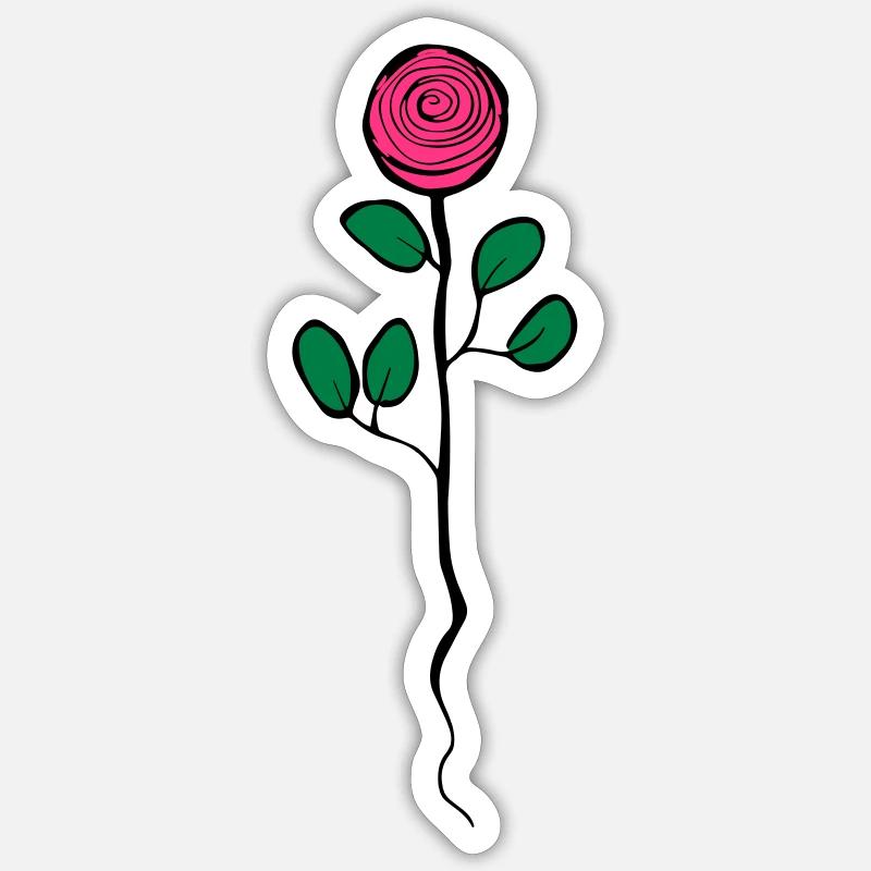 rose Sticker size S (10 x 10 cm)
