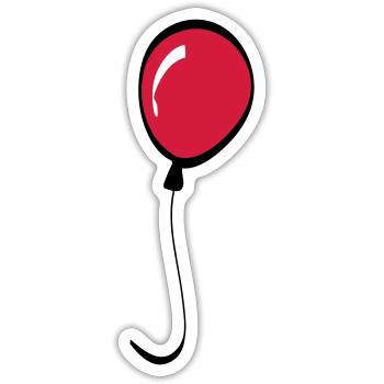 balloon - Sticker size S (10 x 10 cm) - white matte - Front