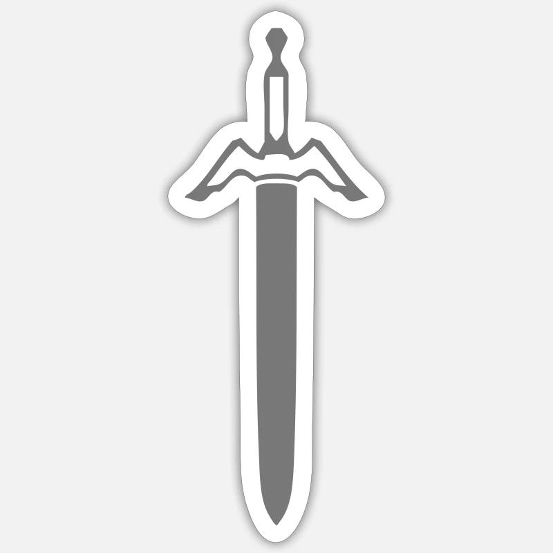 epee gladiadeur - Sticker taille S (10 x 10 cm) - blanc mat