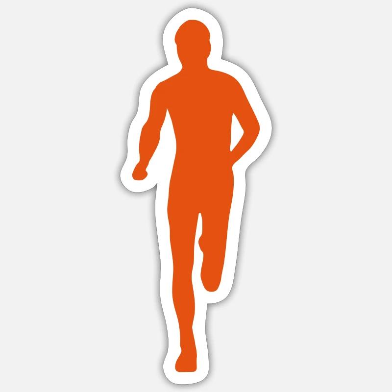 run - Sticker size S (10 x 10 cm) - white matte