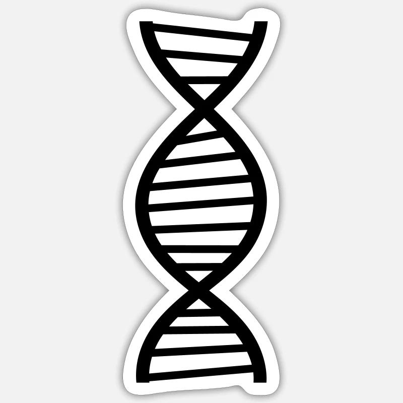 short dna researcher science gene spiral laboratory Sticker size S (10 x 10 cm)