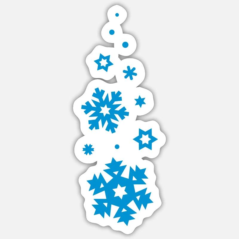 snowflake snowfall 3 - Sticker size S (10 x 10 cm) - white matte