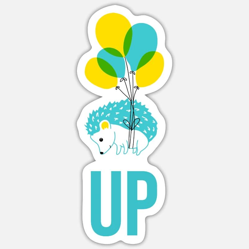 Up - Sticker size S (10 x 10 cm) - white matte