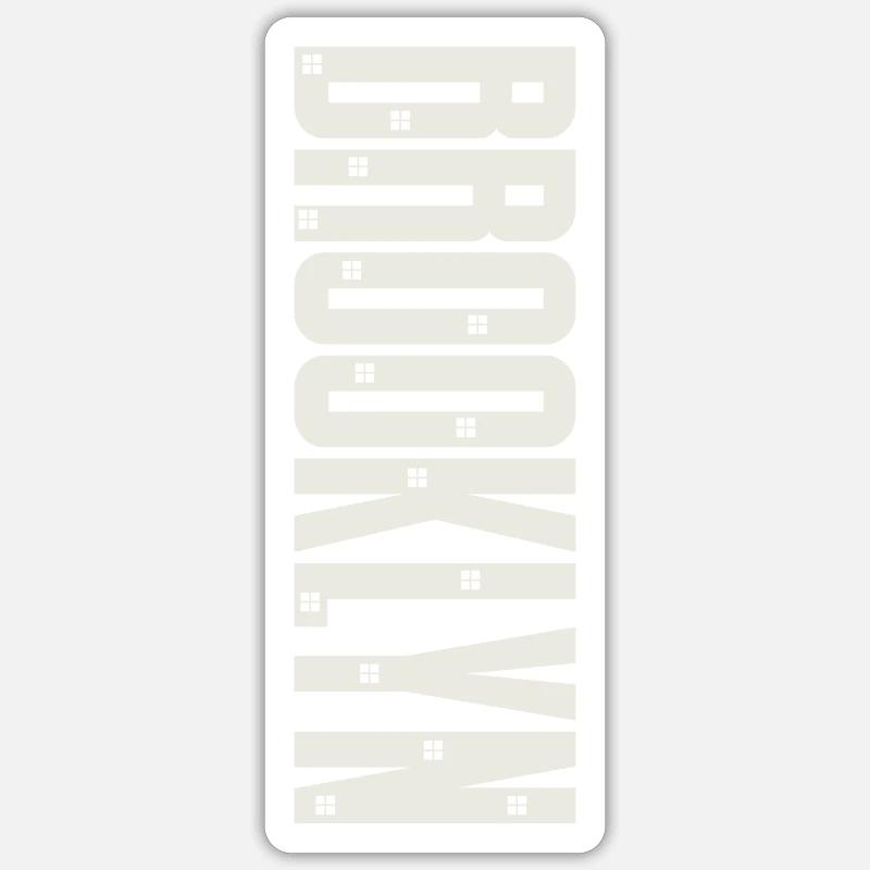 Brooklyn - Sticker size S (10 x 10 cm) - white matte